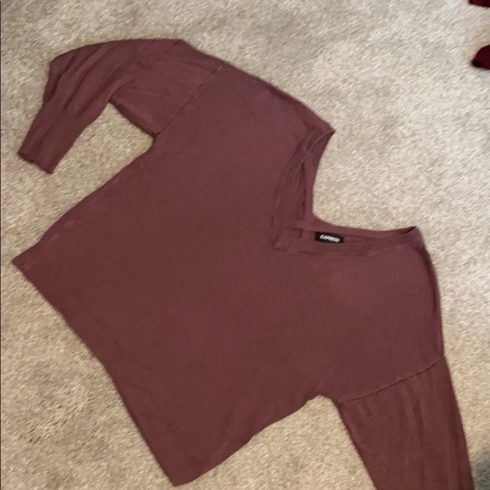 Express Double V Dolman Sweater - Picture 2 of 6